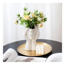 Comprar Florero Romehaha Face, Florero De Cerámica Blanca, Florero