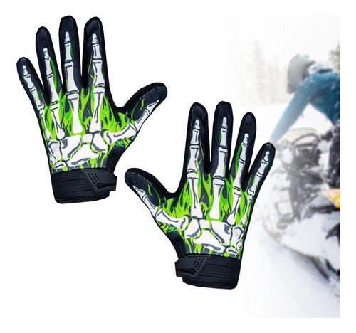 Guantes De Bicicleta Con Estampado De Dedos En Forma De Esqu