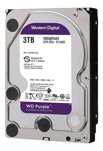 Disco Duro 3.5'' Hdd Western Digital Purple 3tb Vigilancia