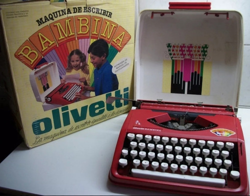 Antigua Maquina De Escribir Olivetti Bambina Diseño Vintage 