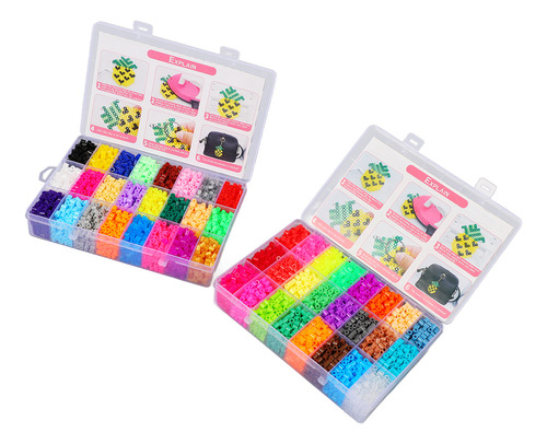 9600 Cuentas De Fusible De 48 Colores De 5 Mm Para Manualida