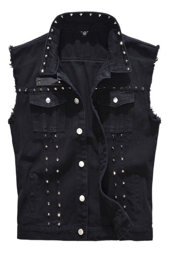 Men's Punk Vest, Spring And Summer, Rivet, Belt