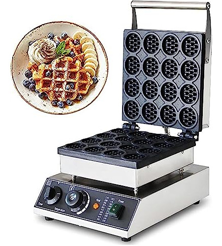 Máquina De Hacer Waffles Eléctrica Redonda 16pcs