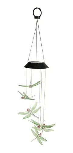Imagen 1 de 2 de Lampara Colgante Led Solar Libelula Luz De Color