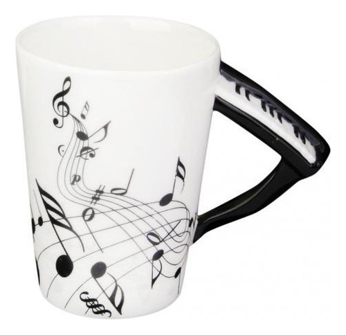 Taza De Música Con Mango En Forma De Piano Taza De Black