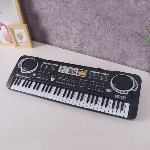 Instrumento De Teclado Electrónico Negro, 61 Teclas, Piano M