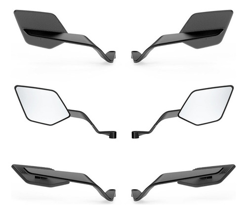 Para Alerón De Espejos Retrovisor Tipo Stealth Naked Max