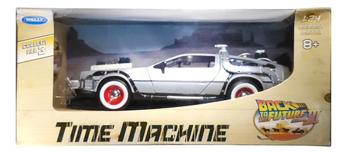 Welly 1/24 Delorean Volver A El Futuro 3 Time Machine Metal