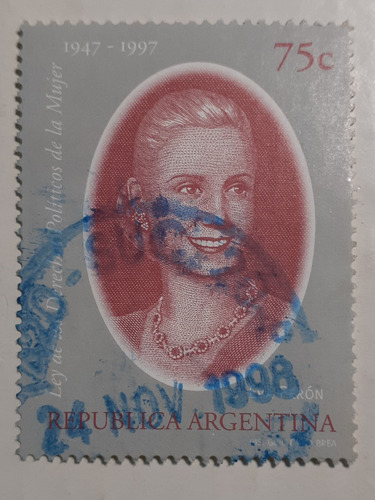 Estampilla Eva Peron - Voto Femenino - Sello Del Año 1997