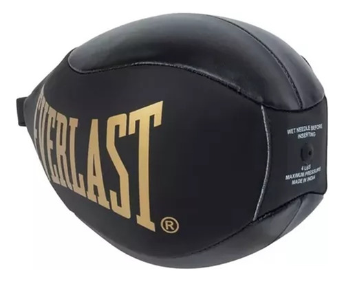 Pera Everlast Speed Bag Elite Punching Ball Profesional Cuero Sintético Premium Color Negro Boxeo