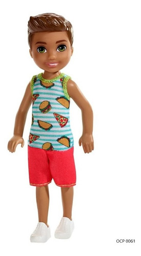 Imagem 1 de 5 de Mini Boneco Barbie Club Chelsea - Menino Pizza Ms