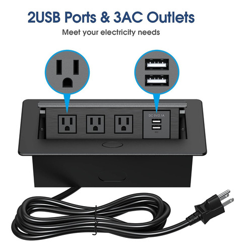 Para Enchufe Escritorio Placa De Contactos Y Puerto Usb