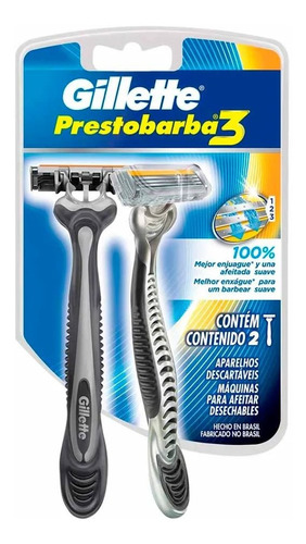 Afeitadora Gillette Prestobarba 3 X 2 Unidades Descartables