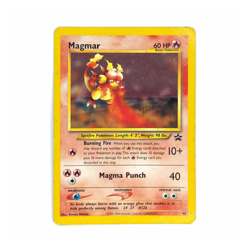 Magmar 44 - Carta Original Pokémon Wizards Black Star Promos