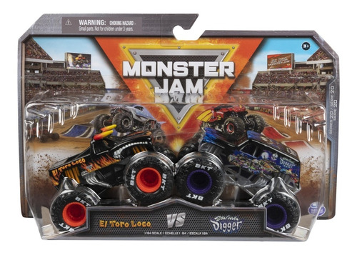 Monster Jam Pack 2 Vehiculos Batalla Escala 1:64 58702 Edu