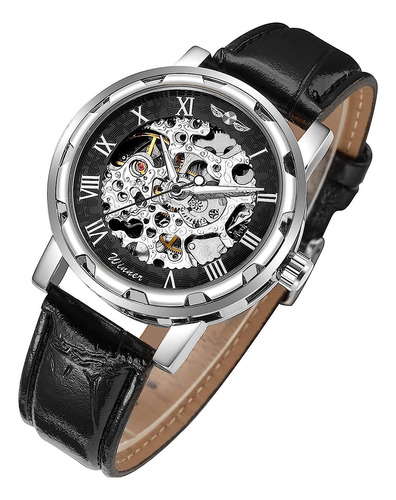 Reloj Para Hombre, Esqueleto Mecanico Steampunk Automatic...