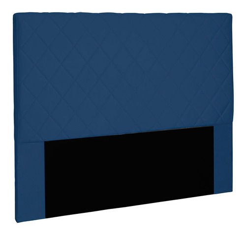 Cabeceira Para Cama Box Casal 140 Esmeralda Suede Pallazio Cor Azul-marinho