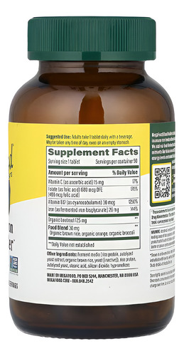 Megafood Blood Builder Suplemento De Hierro 90 Tabs Sabor Sin Sabor