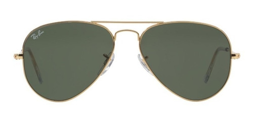 Lentes De Sol Aviator Gold Green G-15 Ray-ban