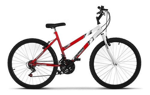 Imagem 1 de 1 de Bicicleta  de passeio feminina Ultra Bikes Bike Aro 26 bicolor 18 marchas freios v-brakes cor vermelho-ferrari/branco