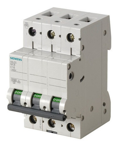 Termomagnética 3x32 Siemens-6ka Curva C-térmica Tripolar