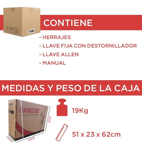 Imagen 7 de 10 de Bicicleta Fija Arg-136 Vertical Magnetica Randers H/100kg