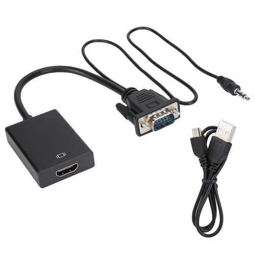 Adaptador De Vga A Hdmi, Convertidor De Vga A Hdmi Con Sopor