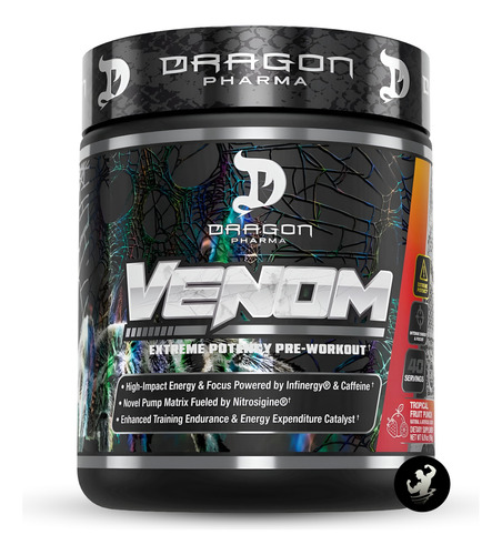 Venom Pre Workout 40 Serv, Pre Entreno Dragon Pharma