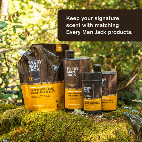 Desodorante Every Man Jack Amber + Sandalwood 90 Ml (paquete