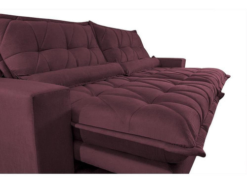 Sofa Retrátil Reclinável Pocket Cama Inbox Soft 3,12 Vinho