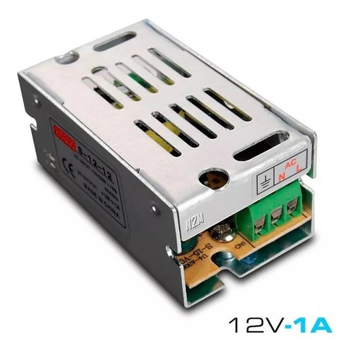 Fuente 12v 1a Metalica Regulada Switching Tira Led Cctv