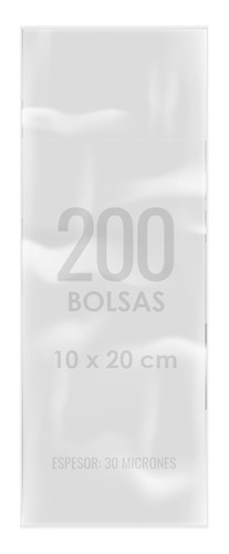 Pack Bolsas Celofan Plasticas Transparentes 10x20 Cm 200 Un