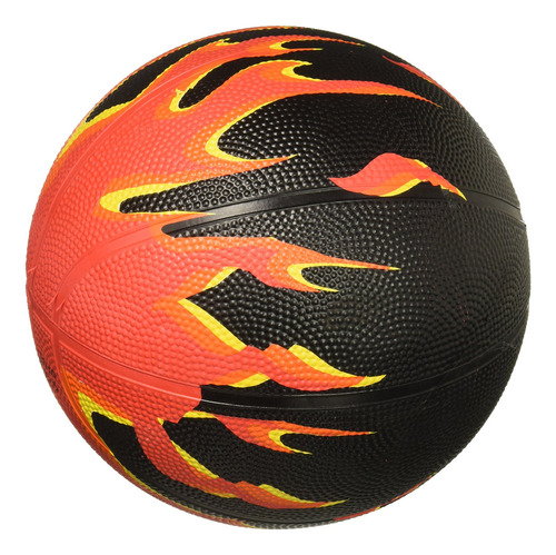 Rhode Island Novelty Flames Mini Baloncesto (1 Pc) Color Negro/rojo