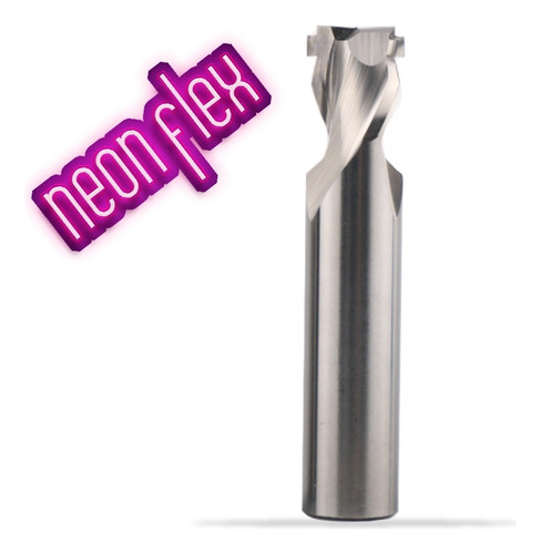 Fresa Router Cnc 2f Ranurado Neon Led Tira De 6 Mm