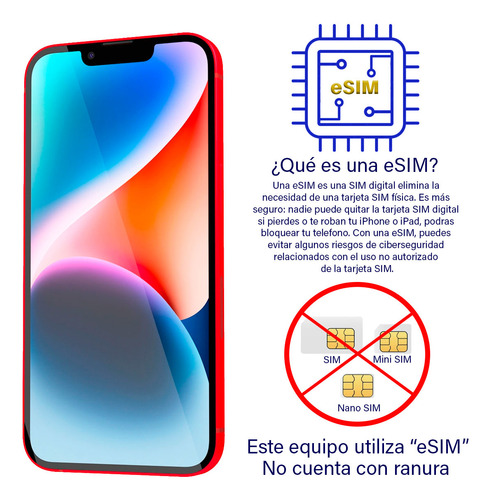 Apple Iphone 14 Plus 128 Gb Rojo Estética De 9 Batería 80-99% Grado A Esim (product)red (Reacondicionado)