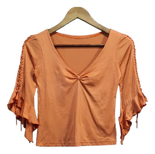 Blusa Mangas 3/4 Con Cinta De Raso Crusada