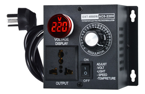 Controlador De Voltaje Variable Compacto Ac220v 4000w Portát