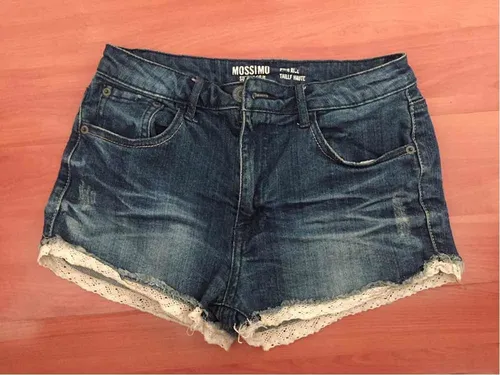 Shorts De Jean Con Encaje MercadoLibre