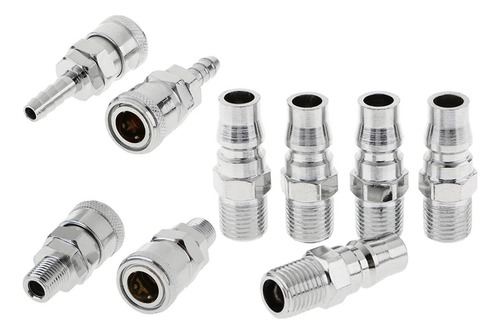9 Pcs Conector Neumático Acoplamiento Acoplador De