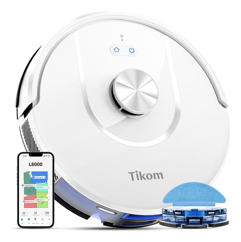 Tikom Robot Aspirador Y Mopa, L8000 Laser Lidar Navigatio...