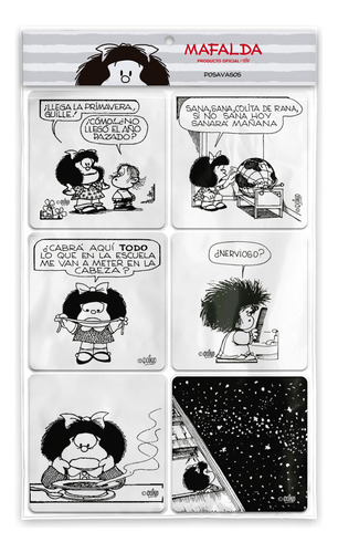 Posavasos Mafalda Corcho Diseños Surtidos X6 Unidades