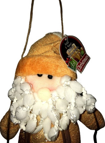 Papai Noel Dourado Balanço Enfeite Natal Decoração