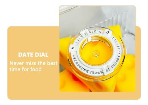 Contenedor De Queso Para Refrigerador Con Esfera De Fecha, C