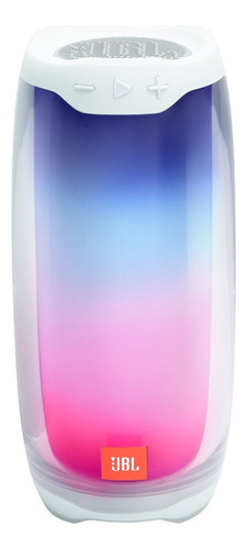 Bocina Portátil Jbl Pulse 4 Efecto Luz Led Bluetooth 3.6v Color Blanco