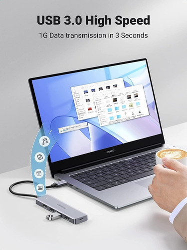 Imagen 5 de 10 de Adaptador Hub Tipo C Para Computadoras Macbook