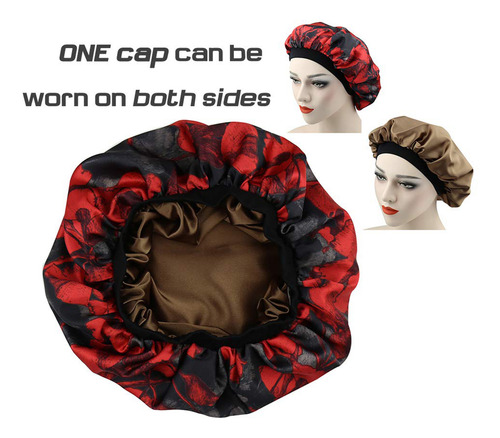 Gorro De Dormir Elástico De Satén Con Borde Ancho Para El Cu