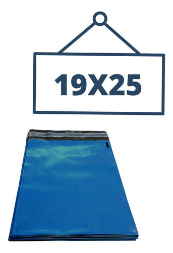 Envelope Segurança Correios Sedex 19x25 100 Azul Lacre