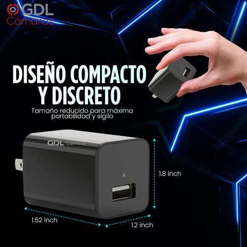 Camara Espia Wifi Cargador Inalambrica 64 Gb Video 24hr