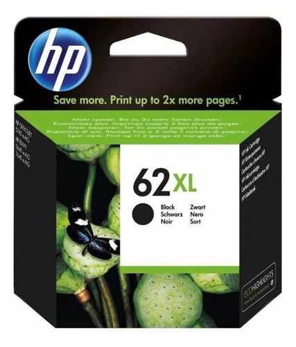 Cartucho De Tinta Hp 62xl Negro