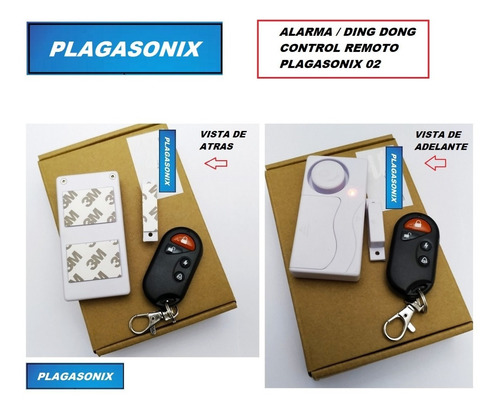Imagen 3 de 10 de Alarma Inalambrica Puerta Sensor Magnetico Control Remoto N2